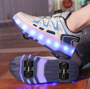 LED Roller Skate Shoes with Wheels – Light-Up Sneakers for Kids and Teens