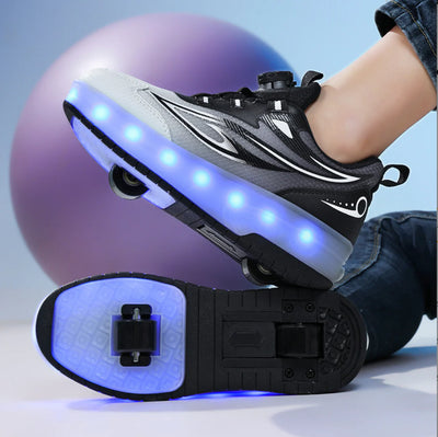 LED Roller Skate Shoes with Wheels – Light-Up Roller Sneakers for Kids & Teens