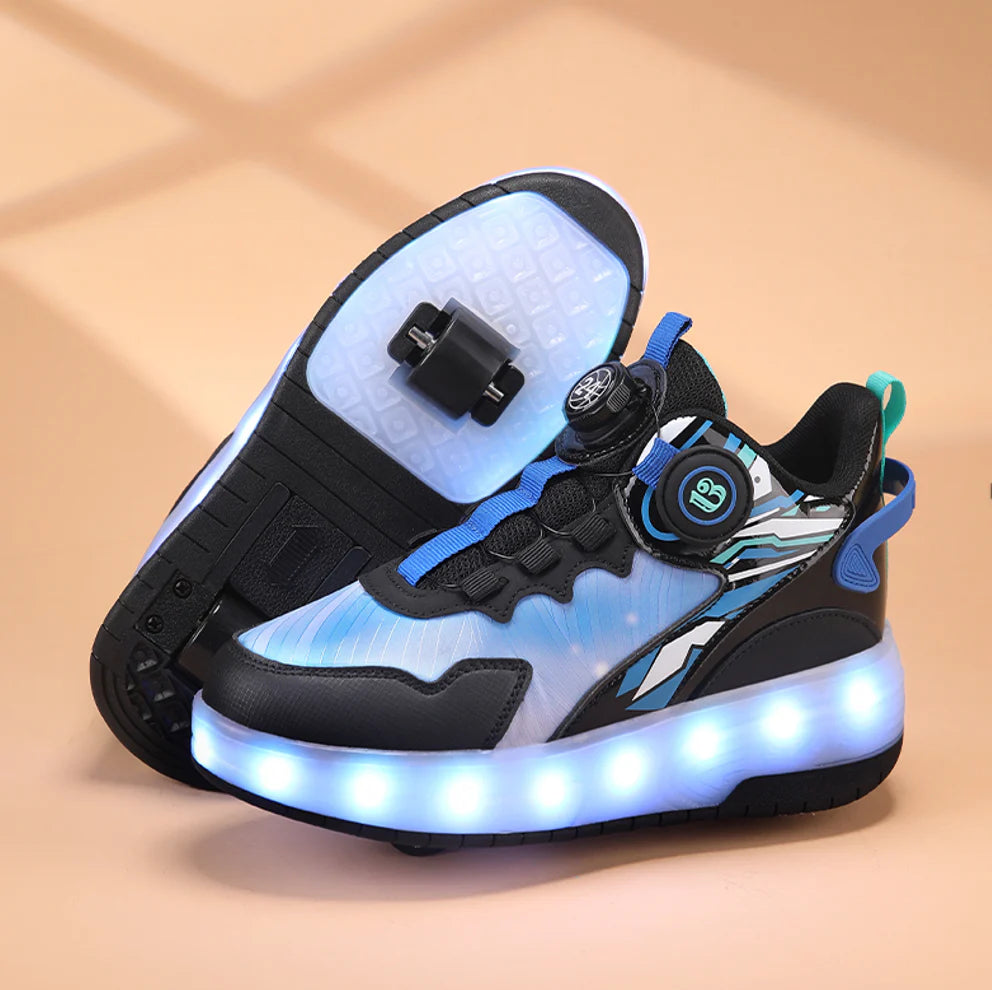 LED Roller Skate Shoes with Wheels – Light-Up Roller Sneakers for Kids & Teens