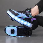 Load image into Gallery viewer, LED Roller Skate Shoes with Wheels – Light-Up Roller Sneakers for Kids &amp; Teens